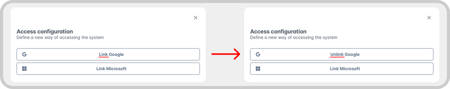 Image: Linking an account in the user preferences.