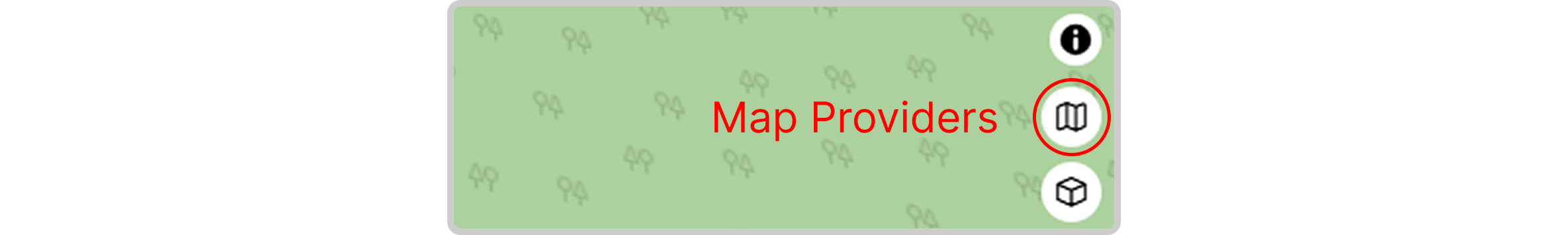 Image: Map provider icon location.